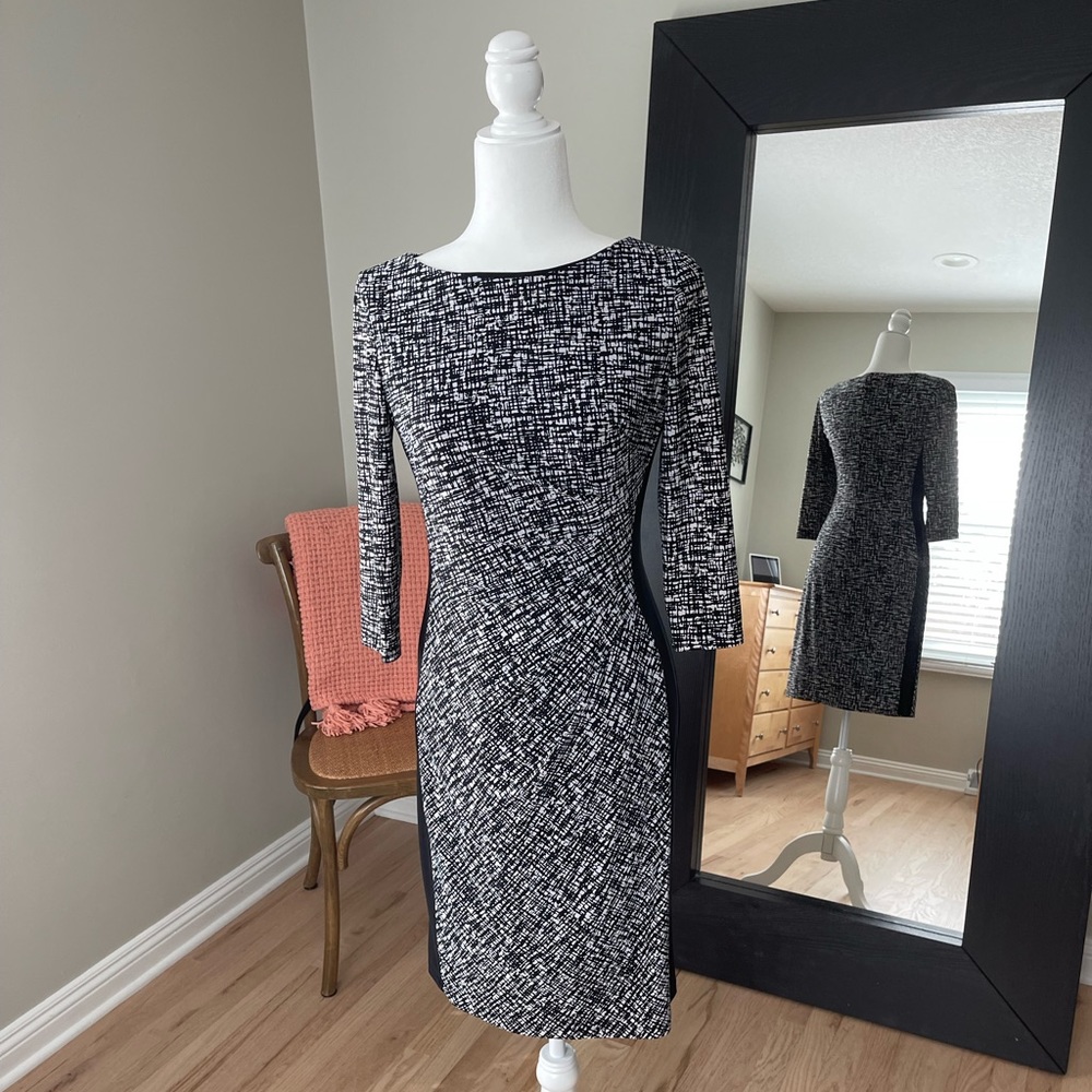 Ralph Lauren sheath dress, size 4, black/white